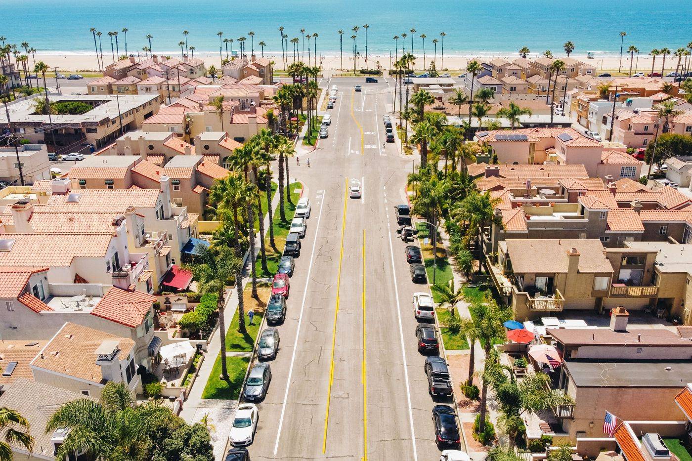 Coastal neighborhood in Orange County, Southern California